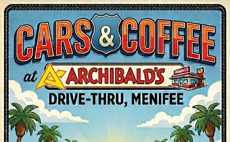 Archibald's Cars and Coffee partial flyer 2026